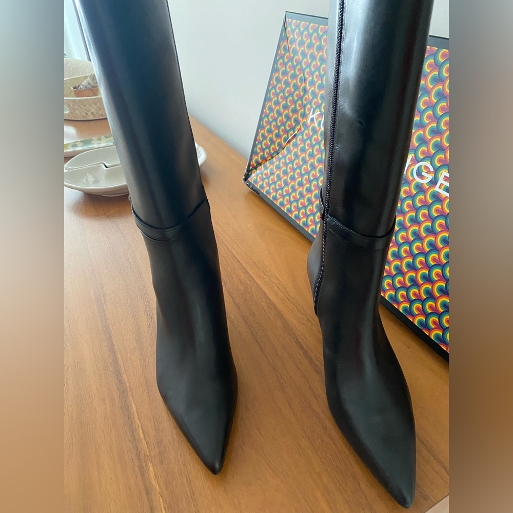 Kurt Geiger Black Heeled Boots - Picture 3 of 9